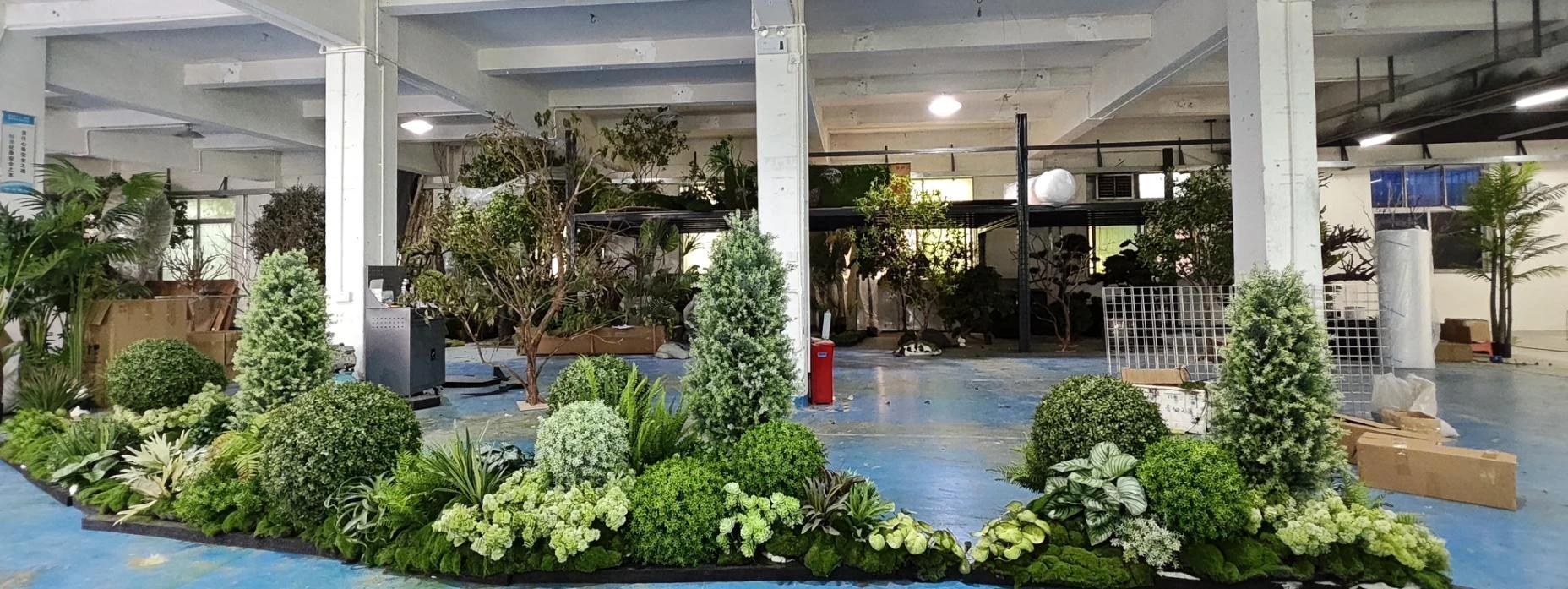 裕龙花艺生产基地与制作现场